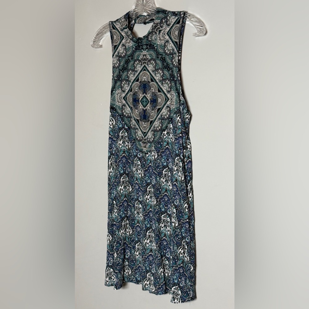 American Eagle Outfitters Blue & White Paisley Dress Size M